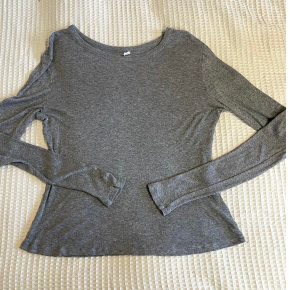 B.P. Nordstrom Dark Heather Grey Classic Cozy Ribbed Long Sleeve Tee Size XL - Picture 4 of 6